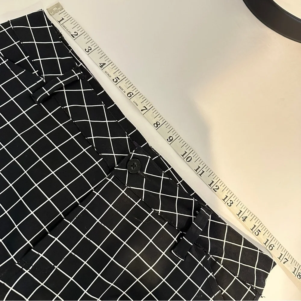 NYDJ Black and White Grid Check‎ Trousers w some stretch 10